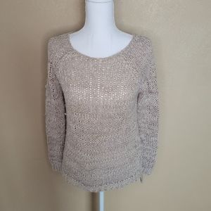 Massimo Dutti Light Brown Crew Neck Sweater